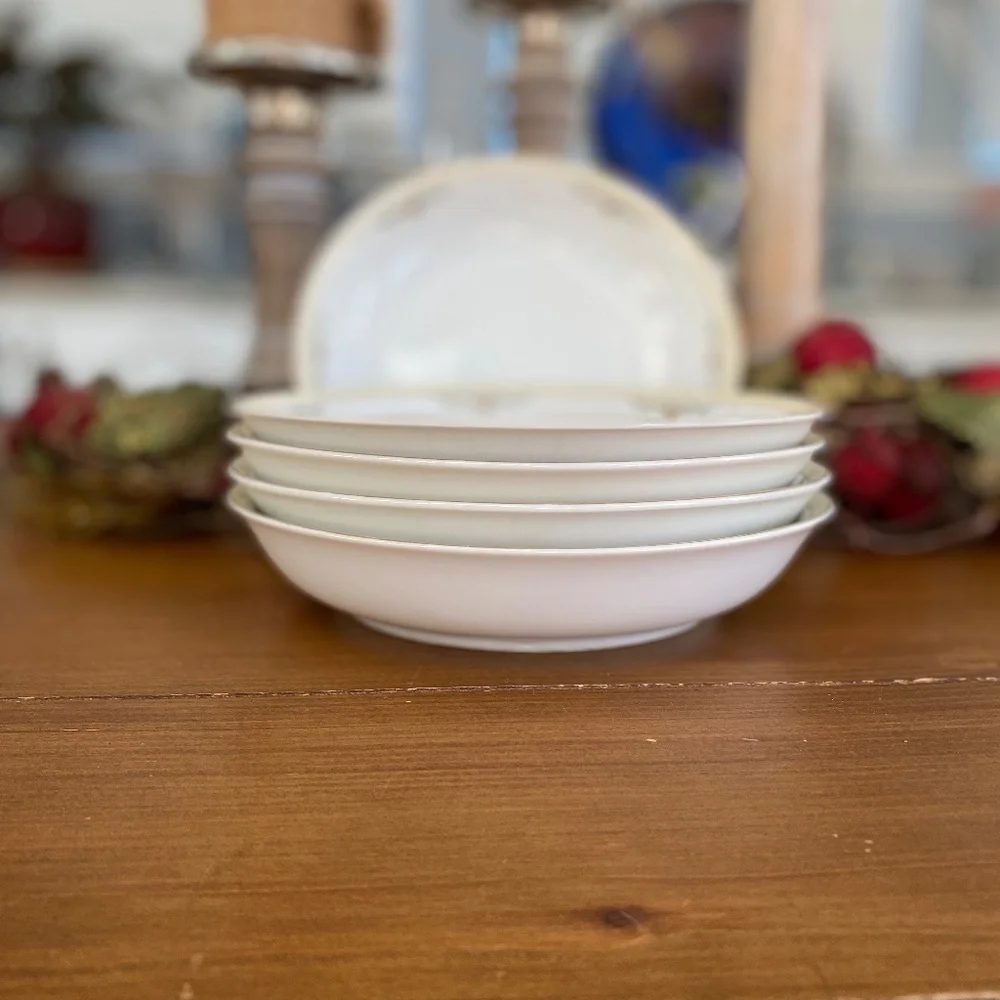 Noritake Roseleigh Fruit/DessertBowls & Bread/Butter plates Vintage 10pc.